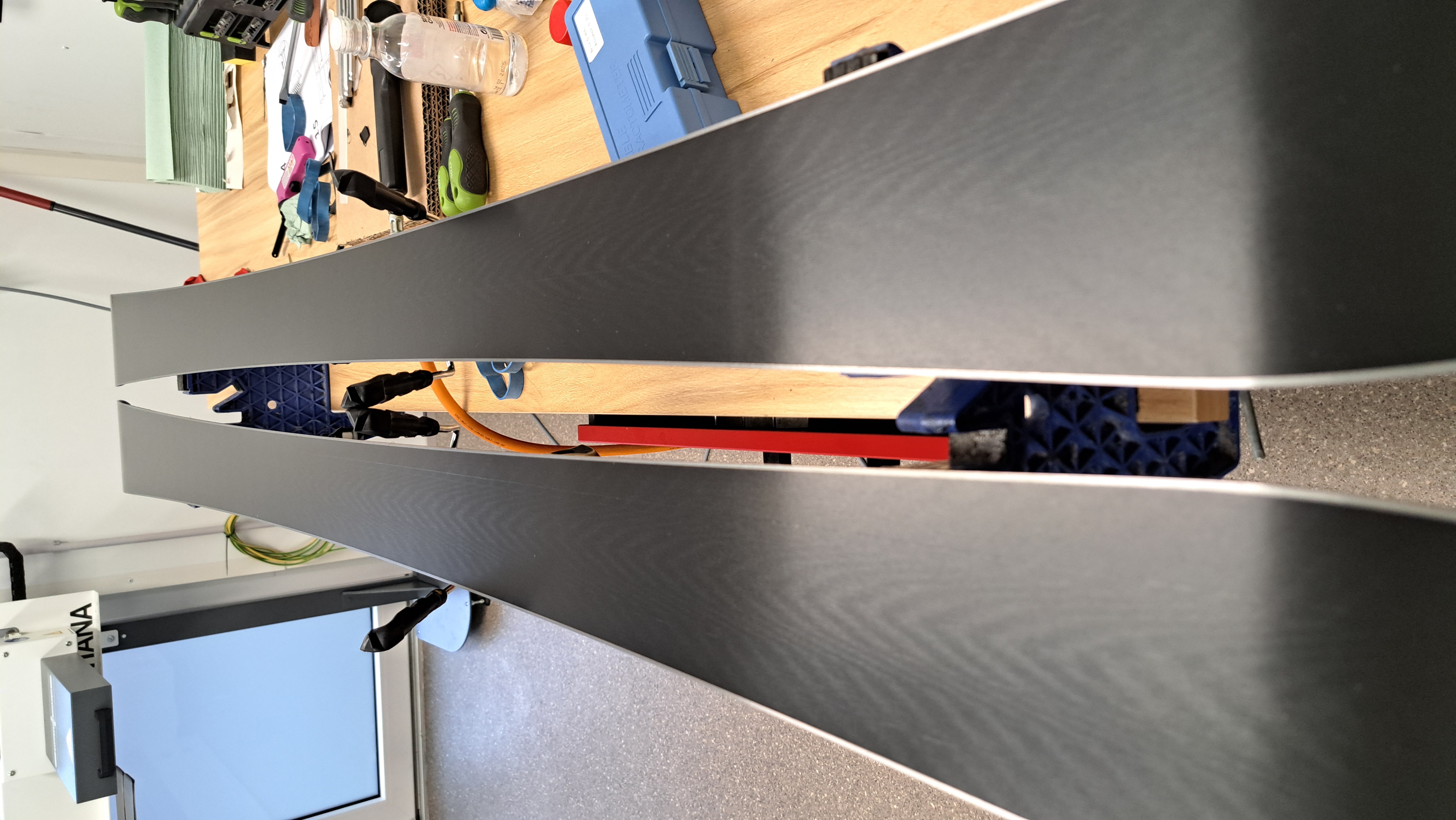 Hotové lyže po servise